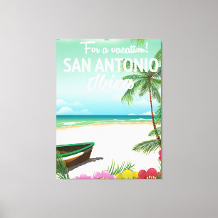 Impressão Em Tela Poster de viagens da praia de San Antonio Ibiza