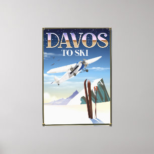 Impressão Em Tela Poster de viagens da suiça de Davos