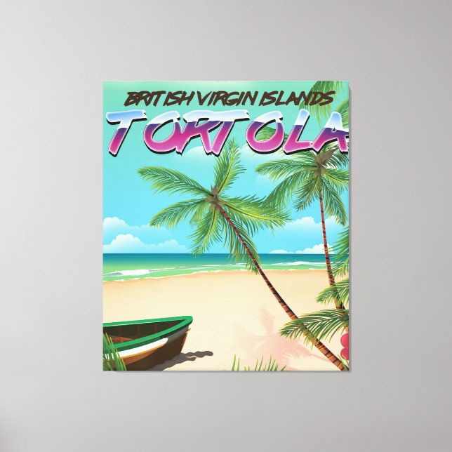 Impressão Em Tela Poster de viagens das ilhas virgem britânicas Tort (Frente)