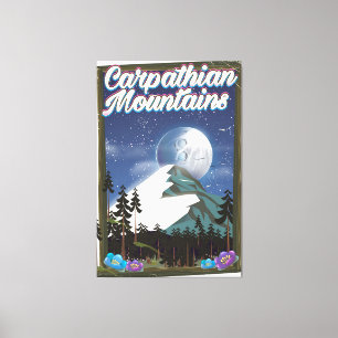 Impressão Em Tela Poster de viagens das montanhas Carpathian