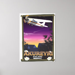 Impressão Em Tela Poster de viagens de Akureyri Islândia