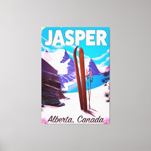 Impressão Em Tela Poster de viagens de Alberta Canadá do jaspe