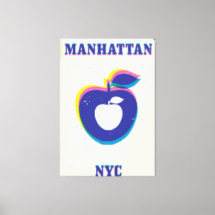 Impressão Em Tela Poster de viagens de Apple grande" do vintage de