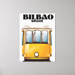 Impressão Em Tela Poster de viagens de elétrico de Espanha Bilbau