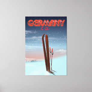 Impressão Em Tela poster de viagens de Esqui de Gelo da Alemanha