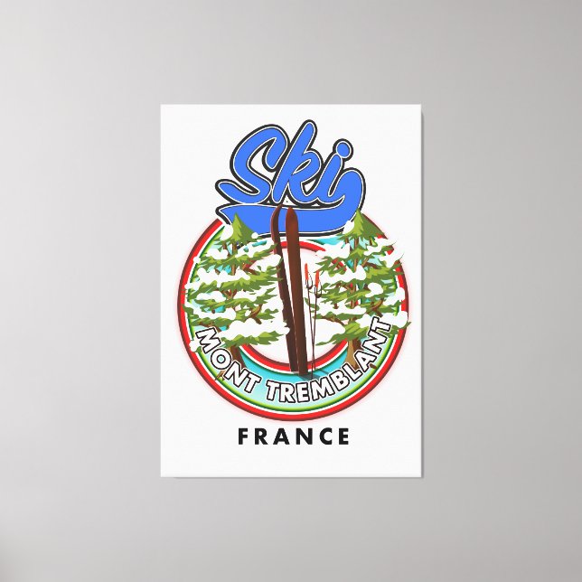 Impressão Em Tela Poster de viagens de esqui Mont Tremblant França (Frente)
