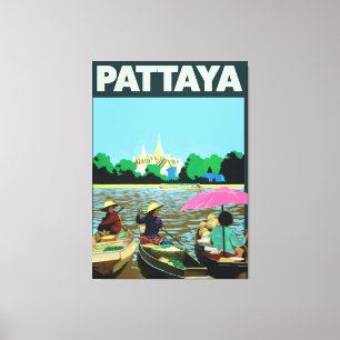 Impressão Em Tela Poster de viagens de feriado Pattaya Tailândia