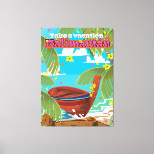 Impressão Em Tela poster de viagens de férias de Kalimantan.