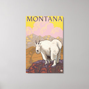 Impressão Em Tela Poster de viagens de GoatMontanaVintage da