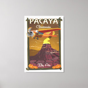 Impressão Em Tela Poster de viagens de Guatemala do vulcão de Pacay