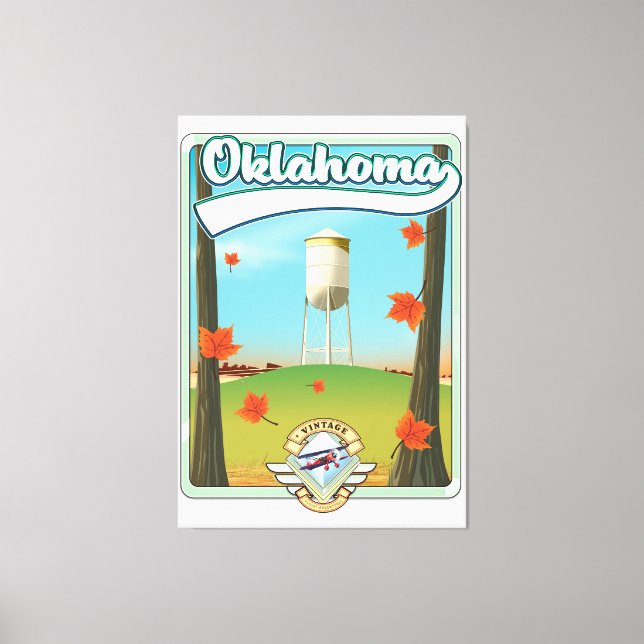 Impressão Em Tela Poster de viagens de Oklahoma (Frente)