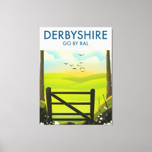 Impressão Em Tela Poster de viagens de Paisagem de Derbyshire