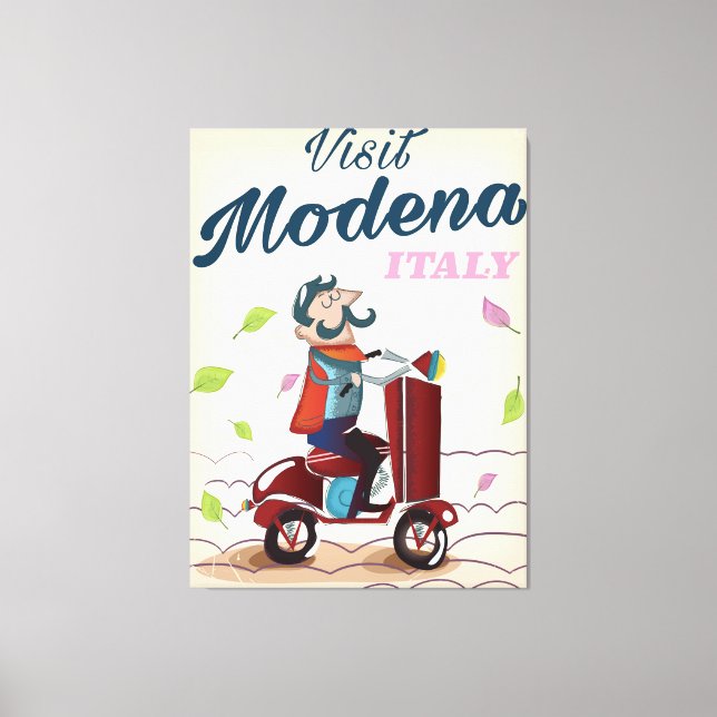 Impressão Em Tela Poster de viagens de Patinete Modena Itália (Frente)