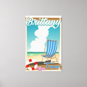 Impressão Em Tela Poster de viagens de praia da Bretanha