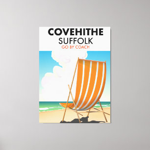 Impressão Em Tela Poster de viagens de praia de Covehithe suffolk