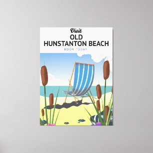 Impressão Em Tela Poster de viagens de praia de Hunstanton
