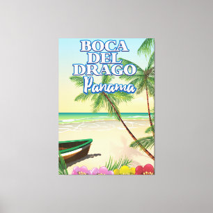 Impressão Em Tela Poster de viagens de praia do Panamá Boca del Drag