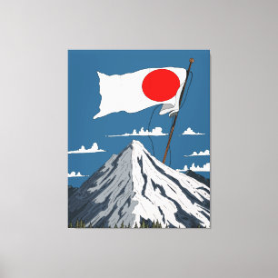 Impressão Em Tela Poster de viagens de Sinalizador Japonês