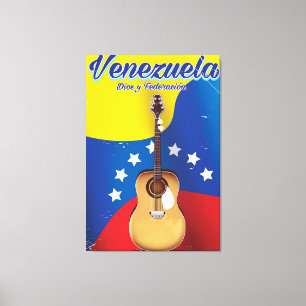 Impressão Em Tela Poster de viagens de Venezuela Dios y Federación