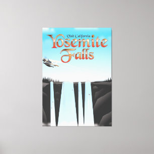 Impressão Em Tela Poster de viagens de Yosemite Falls Califórnia
