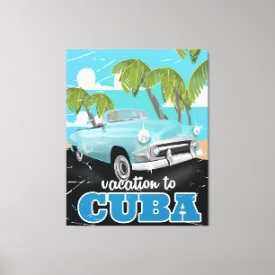 Impressão Em Tela Poster de viagens do carro vintage de Cuba