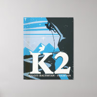 Poster de viagens do Clima de Montanha K2