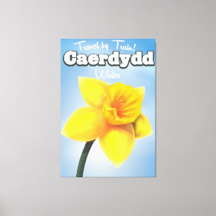 Impressão Em Tela Poster de viagens do Daffodil do vintage de