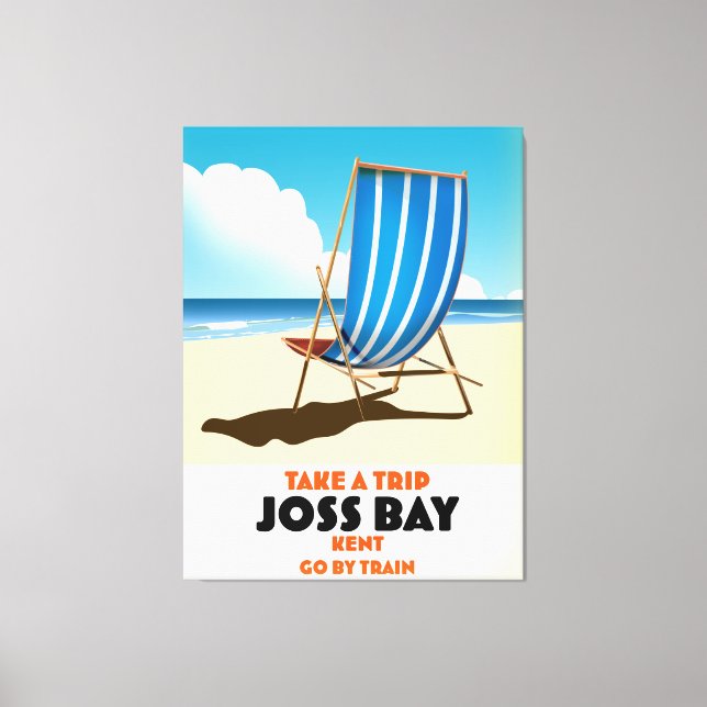 Impressão Em Tela Poster de viagens do estilo de safra Joss Bay Kent (Frente)