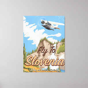 Impressão Em Tela Poster de viagens do estilo do vintage de Slovenia