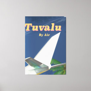 Impressão Em Tela Poster de viagens do estilo do vintage de Tuvalu