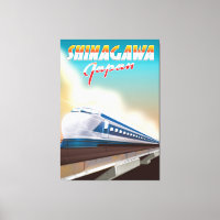 Poster de viagens do Japão Shinagawa.