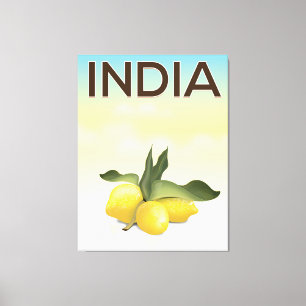 Impressão Em Tela Poster de viagens do limão de India