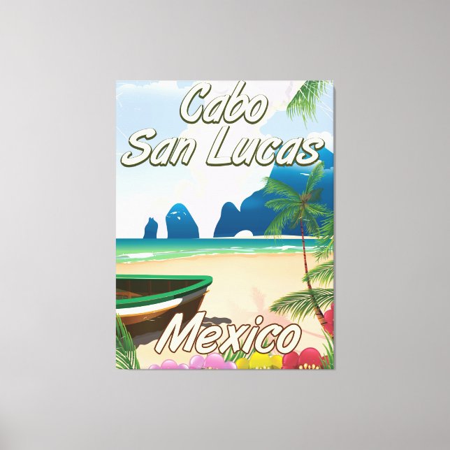 Impressão Em Tela Poster de viagens do México Cabo San Lucas (Frente)