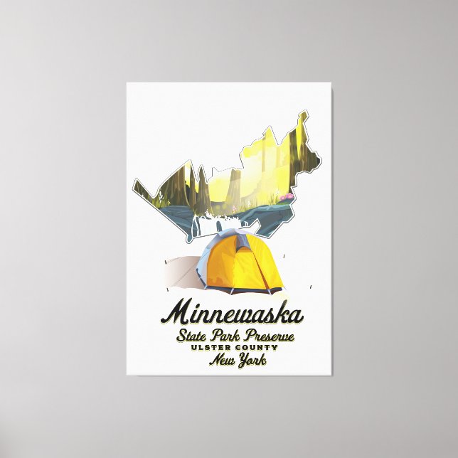 Impressão Em Tela Poster de viagens do Parque Estadual de Minnewaska (Frente)