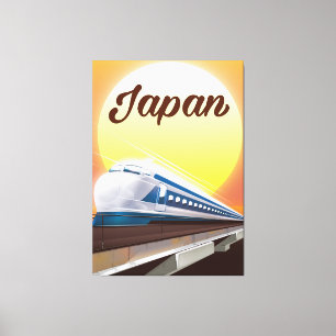 Impressão Em Tela Poster de viagens do trem de bala de Japão