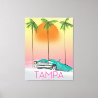 Poster de viagens estilo Tampa Florida Vintage