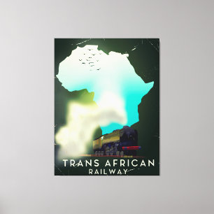 Impressão Em Tela Poster de viagens Ferroviário Trans-Africano