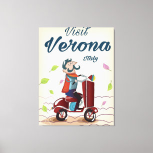 Impressão Em Tela Poster de viagens italiano do patinete de Verona