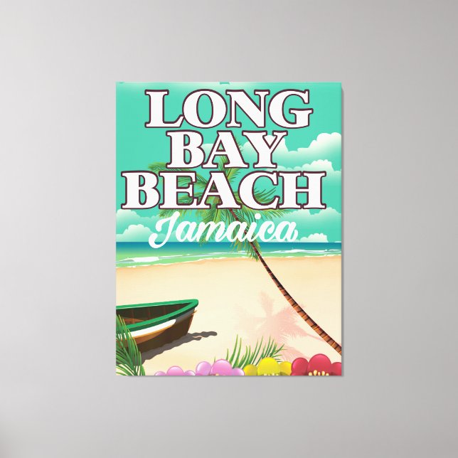 Impressão Em Tela Poster de viagens Jamaica de longa distância (Frente)