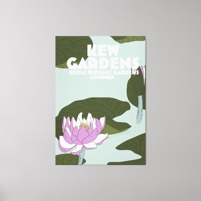 Impressão Em Tela Poster de viagens Kew Gardens London (Frente)