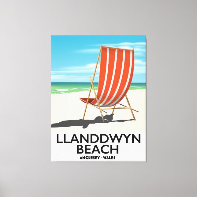 Impressão Em Tela poster de viagens Landdwyn Beach Anglesey Wales (Frente)