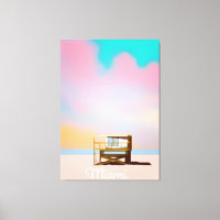 Poster de viagens Miami Lifeguard