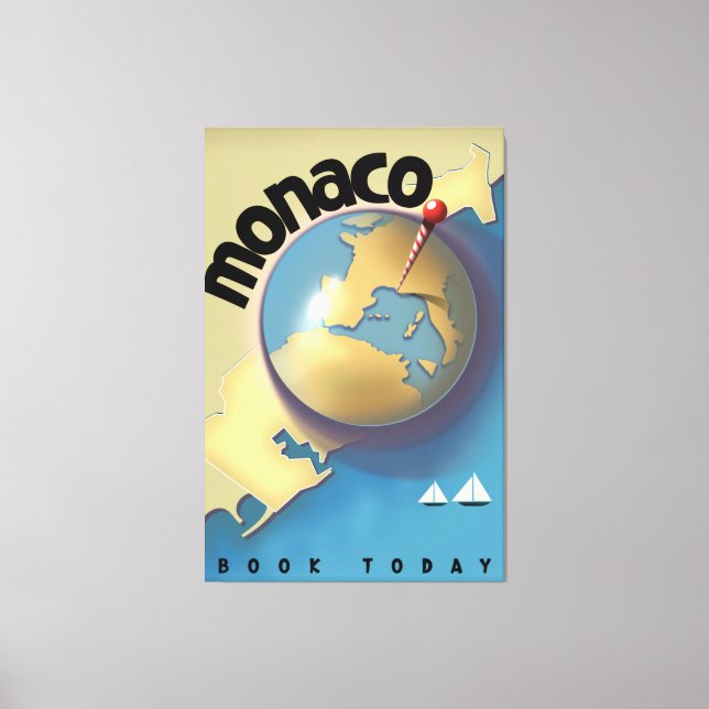 Impressão Em Tela Poster de viagens Mônaco (Frente)