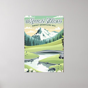 Impressão Em Tela Poster de viagens Monte Elbert Rocky Mountain