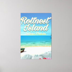 Impressão Em Tela Poster de viagens oceânico da Austrália Rottnest I