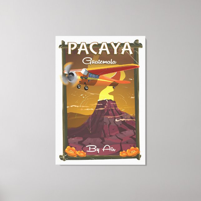 Impressão Em Tela Poster de viagens Pacaya Volcano Guatemala (Frente)