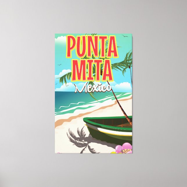 Impressão Em Tela Poster de viagens Punta Mita Mexicano (Frente)