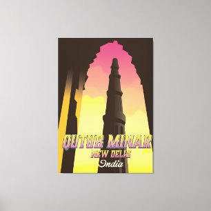 Impressão Em Tela poster de viagens Qutub Minar Nova Deli Índia