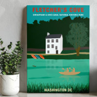 Poster de viagens Retro Fletcher Cove Washington D