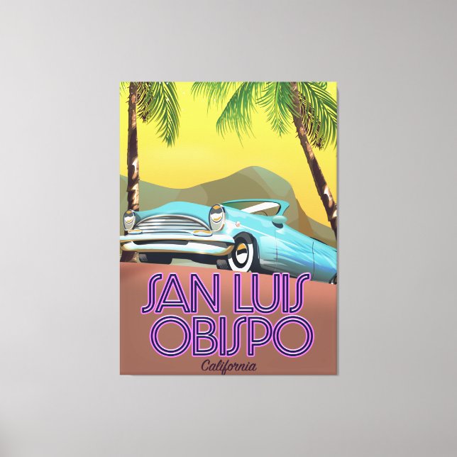 Impressão Em Tela Poster de viagens San Luis Obispo California (Frente)